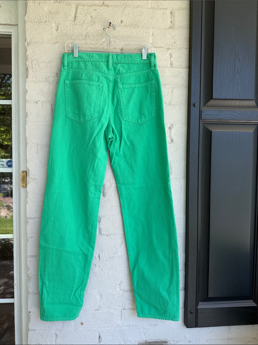 NWT J. Crew Mid-Rise Slouchy Straight Green Jeans Waist 26 - Picture 8 of 14
